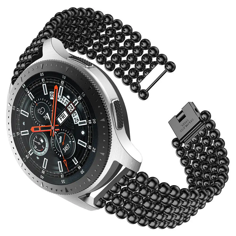 22 ремешок для часов, мм сплав Сталь для samsung Galaxy Watch 46 мм металлический ремешок для наручных часов samsung Шестерни S3 классические часы пограничника для мужчин бусины
