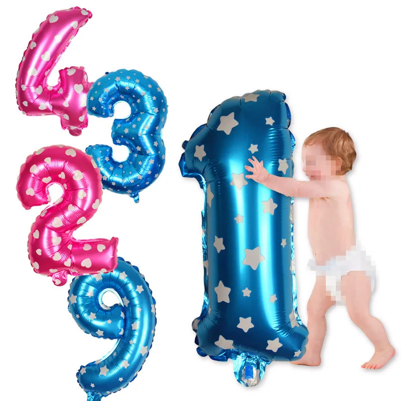 40 дюймов гигантский номер шары цифры надувной гелиевый воздушный шар покрытый