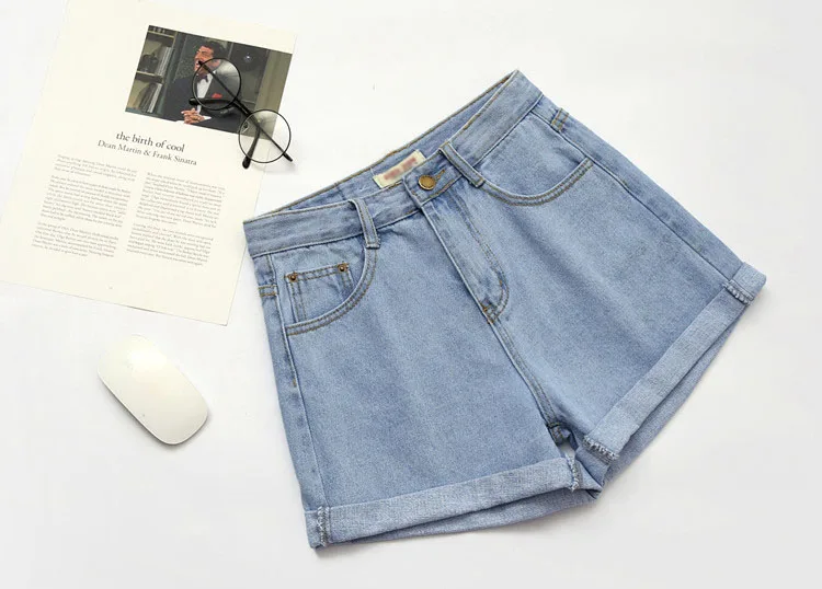 RG Модные женские короткие джинсы летние с высокой талией дамские джинсовые шорты повседневные женские короткие шорты плюс размер XL Новинка