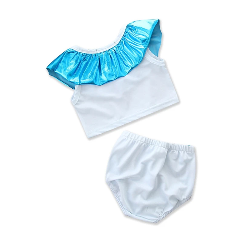 Pudcoco От 1 до 6 лет детский комплект одежды синего и белого цвета в стиле пэчворк