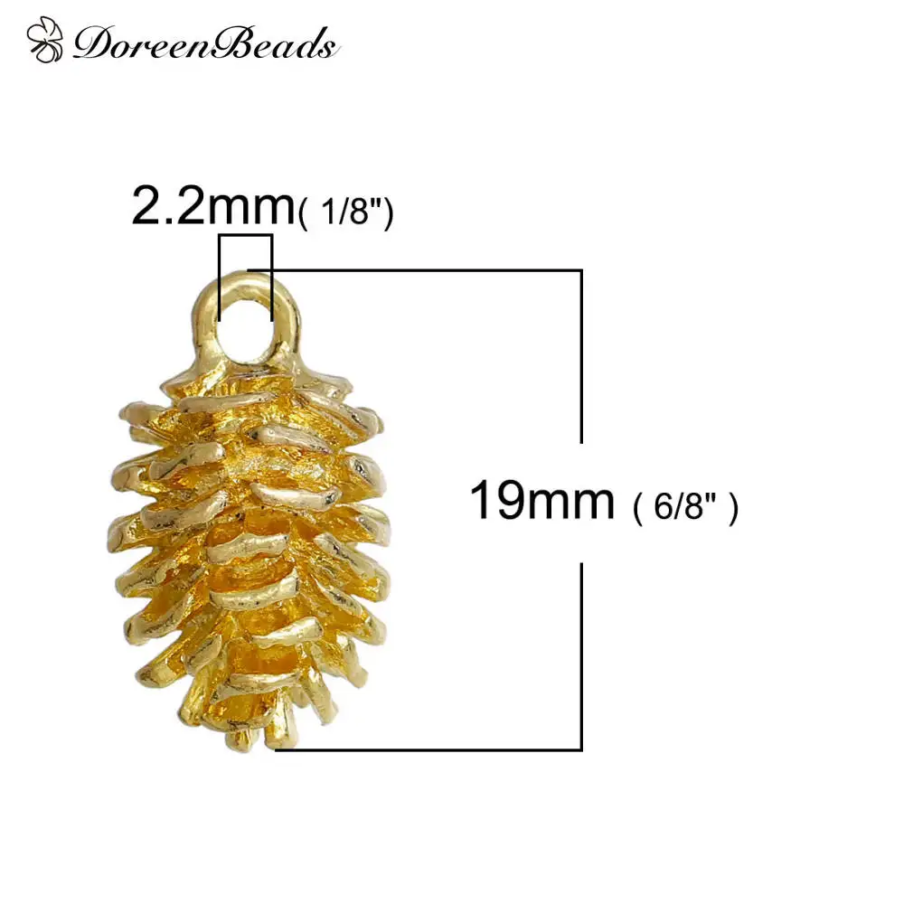 3 DoreenBeads цинковый сплав 3D амулеты желудь античная серебряная медь золото 10 шт - Окраска металла: 3