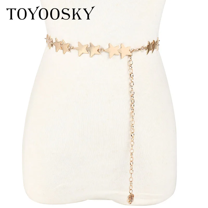 Ремень TOYOOSKY с цепочкой Женский металлический однотонный узором в виде сердца