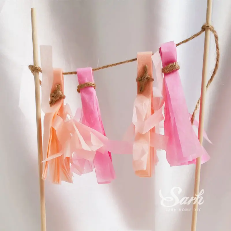 Pink orange tassel Ins Розовый Зеленый Кактус Украшения ананас торт Топпер на день детей День Святого Валентина вечерние принадлежности милые подарки - Цвет: Pink orange tassel
