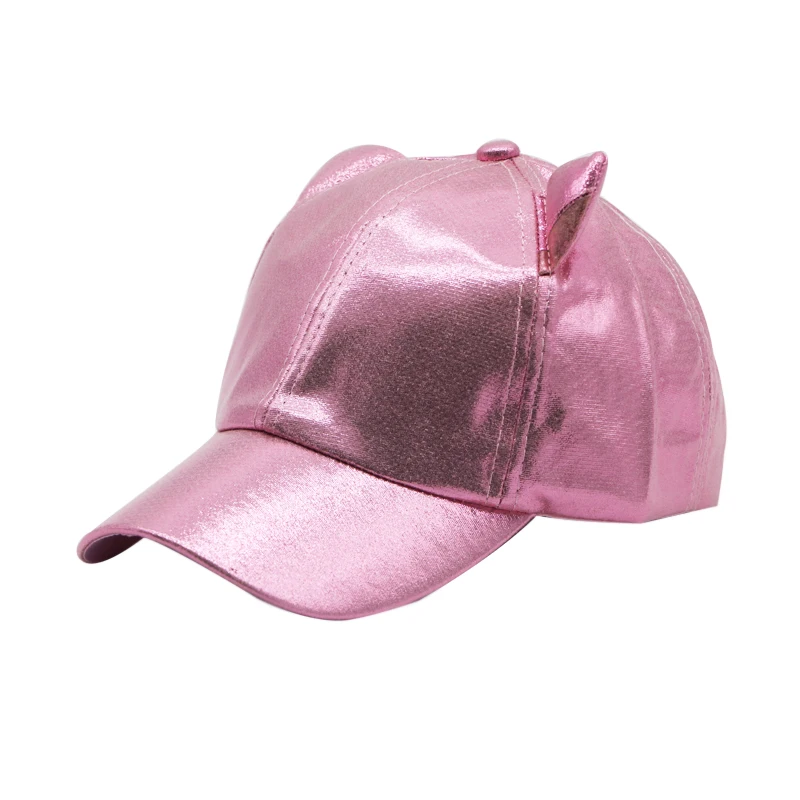 Новый стиль роман розовый кошачьи уши бейсбол однотонные кепки Женская