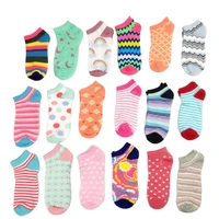 womens socks 5 pairs pink happy motion socks colorful funny socks football creative color stripe pattern short ankle socks