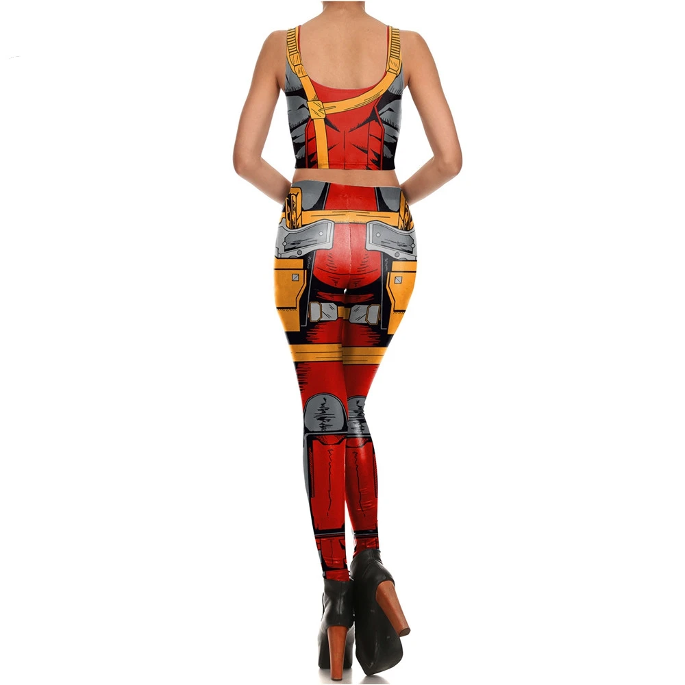 2017 Freeshipping New Women Print Leggings Comic Style Super Hero Ankle-length Deadpool Leggins Hot Printed Woman Clothings | Женская