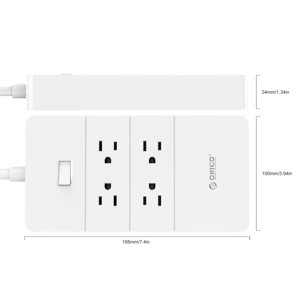 ORICO умная розетка Usb многофункциональная Домашняя электроника защита от