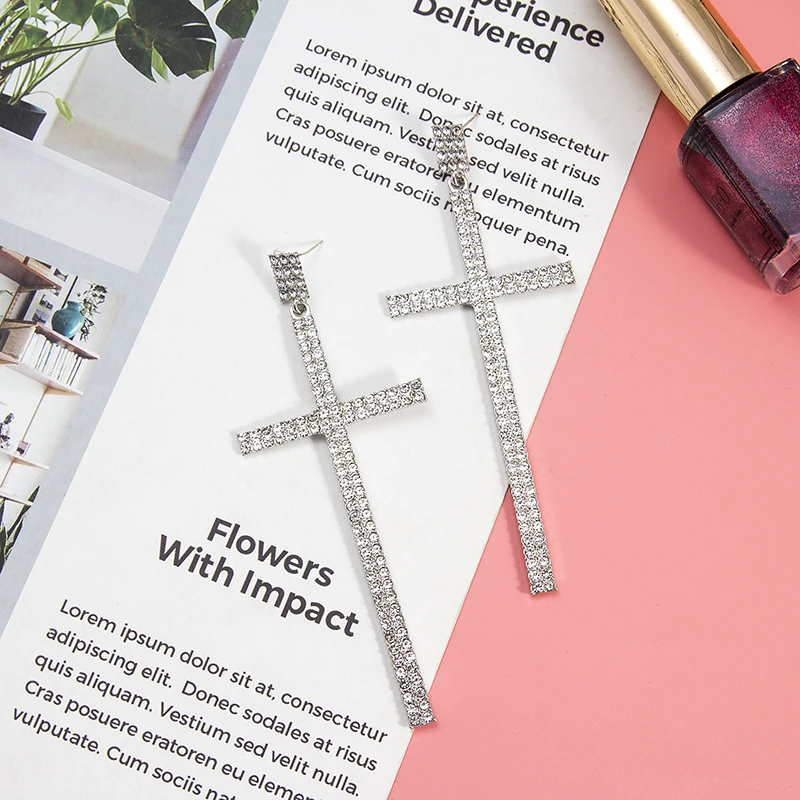 Новые Модные Элегантные корейские женские висячие серьги со стразами и