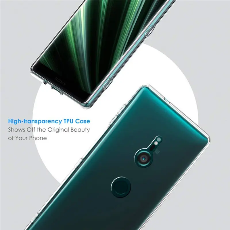 Чехол для Sony Xperia XZ3 чехол силиконовый прозрачный из ТПУ телефона H8416 PF42 H9436 задняя