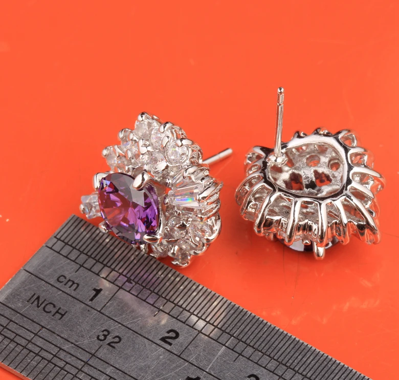 Серьги гвоздики с серебряным покрытием S5128|silver stud earrings|sterling silver earringsstud earrings |