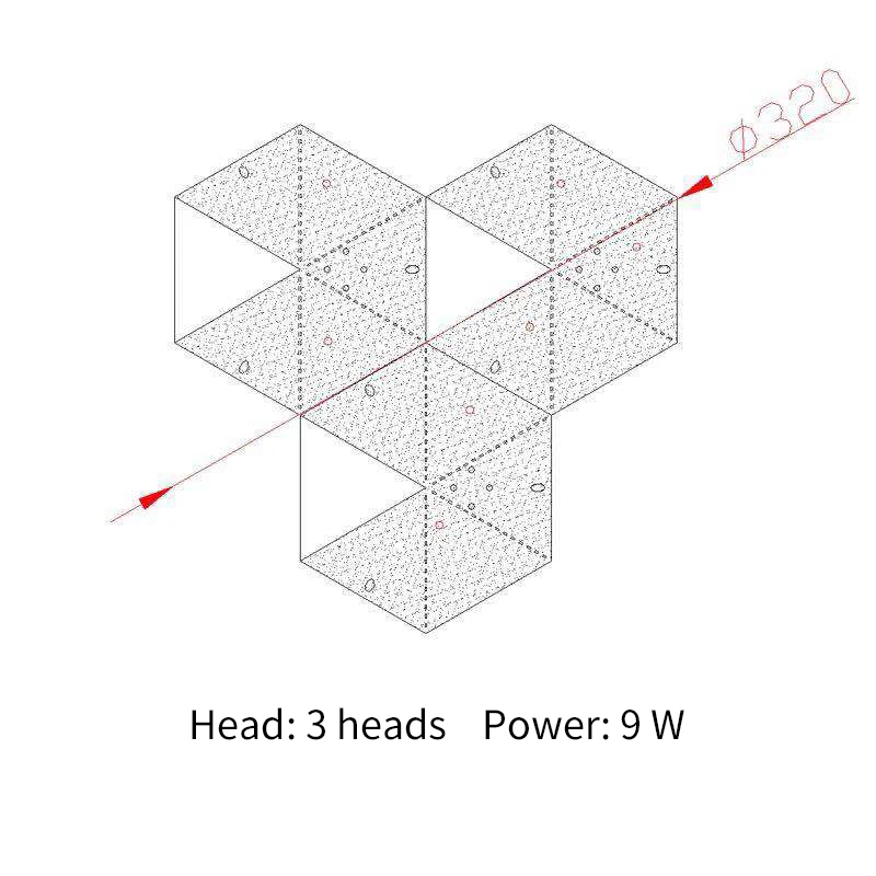 3 heads Современный Креативный настенный светильник, прикроватный Простой настенный светильник, трехмерный настенный светильник для учебы, модный настенный светильник, декоративное освещение - Цвет абажура: 3 heads