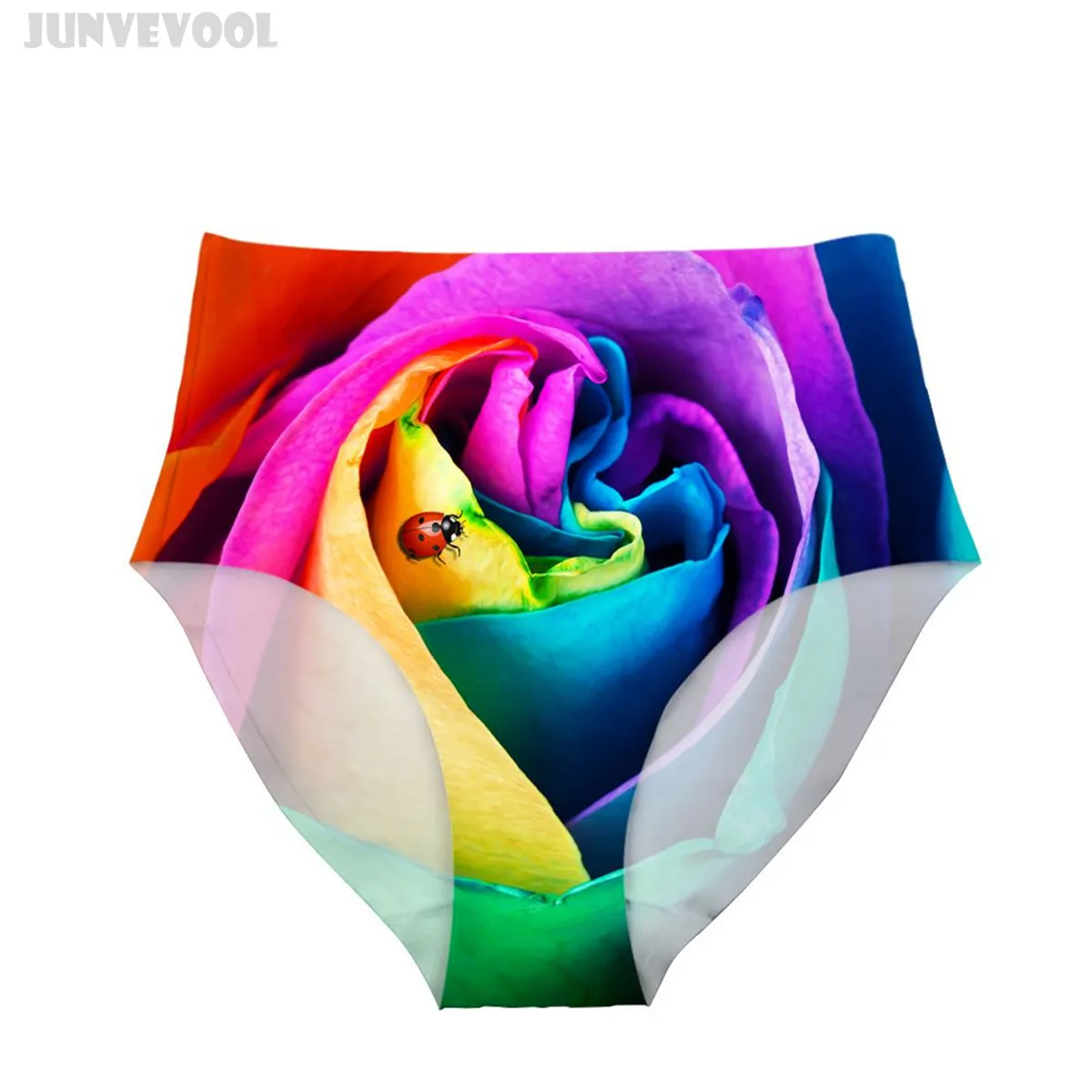 Высокая талия для женщин трусики с розами нижнее белье цветами сексуальное