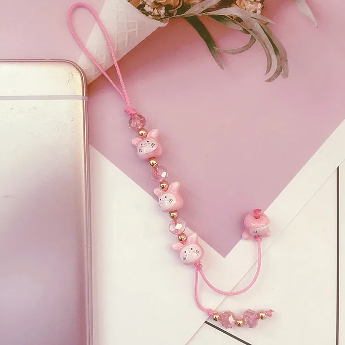 Новый милый кавайный мобильный в виде животного ремешок для телефона подвесное