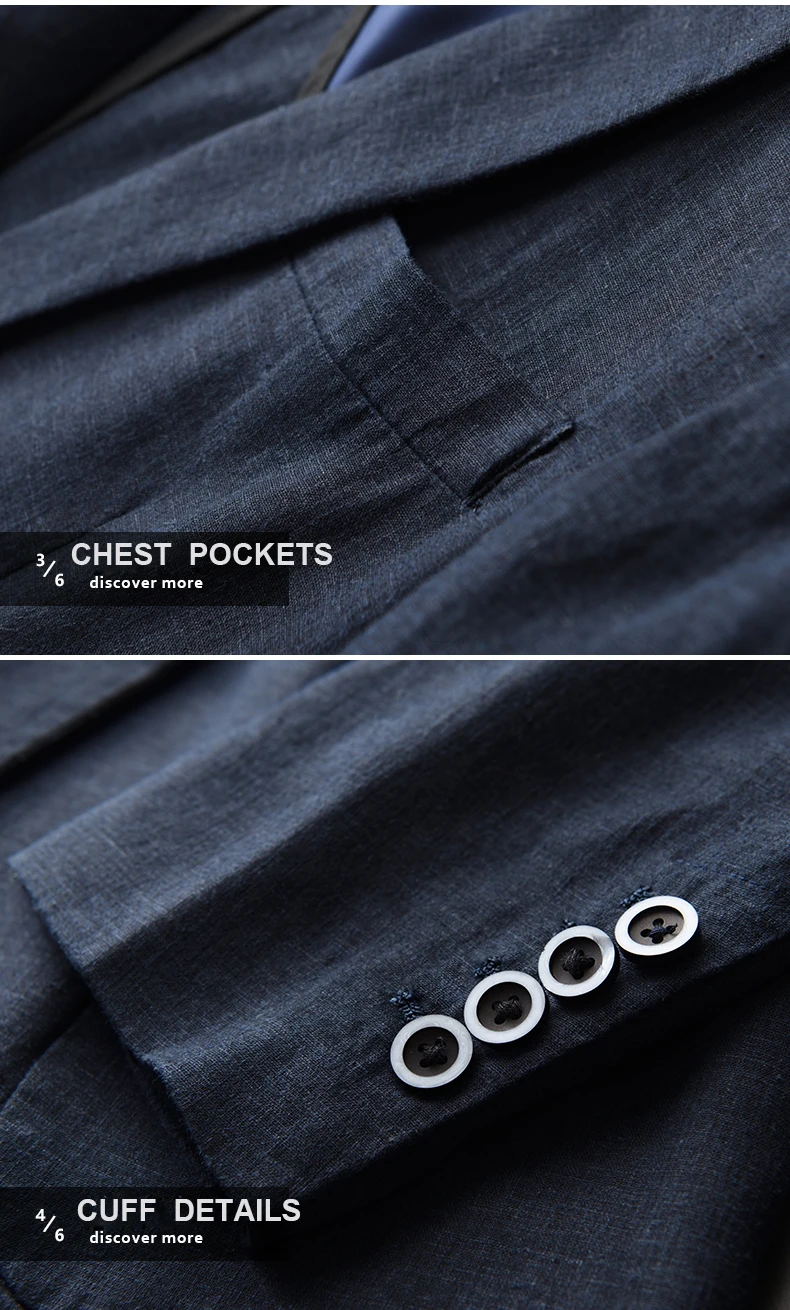 Minglu блейзер мужской высокое качество Удобный льняной пиджак и куртки для мужчин