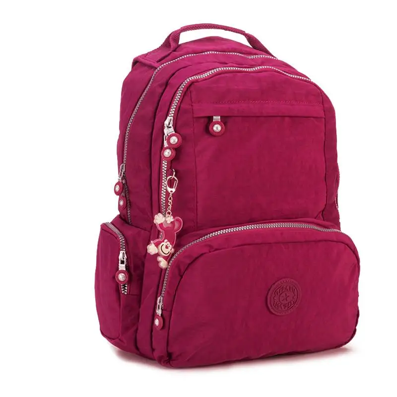 bordeaux TEGAOTE рюкзак женский школьный рюкзак для девочек-подростков Mochila Escolar Повседневная нейлоновая дорожная сумка рюкзак для брелок "Ноутбук" - Цвет: bordeaux