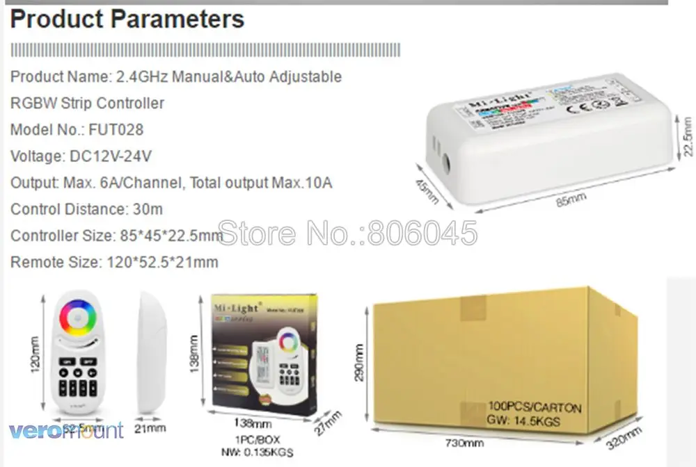 FUT028 mi. Light 2,4G RF беспроводной пульт дистанционного управления RGBW DC12-24V Авто Singal Транс mi ssion Автоматическая синхронизация для RGBW Светодиодная лента