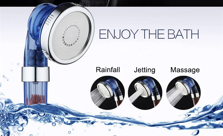 Регулируемая струйная головка для душа с 3 функциями экономия воды под высоким