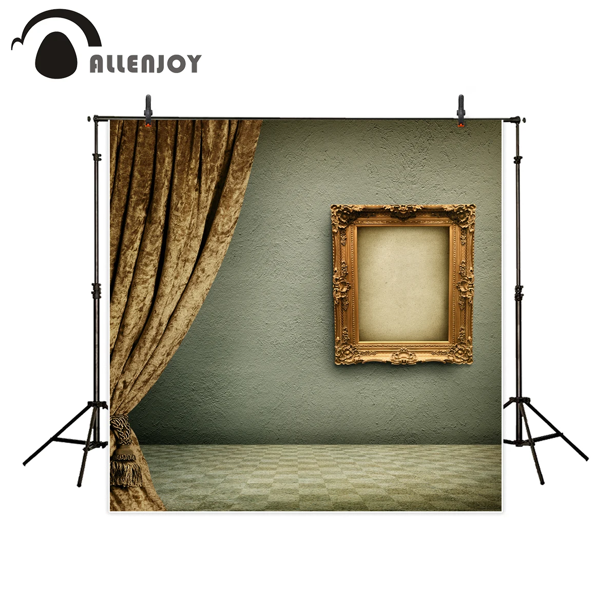 

Allenjoy винтажный сценический Фотофон с каркасом, семейный сетчатый фон для фотостудии, фотографии
