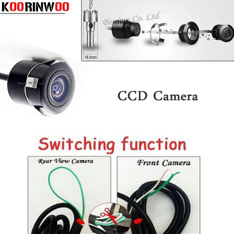 Koorinwoo CCD Car parking Backup Camera / Front Camera Switching Reversing Vehicle Rear view Form Camera Parking Assist Sytem