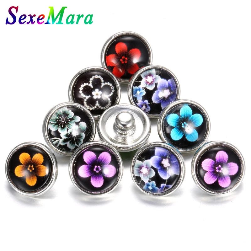 20 шт./лот Новые оснастки кнопки ювелирные изделия маленькие цветы круглые