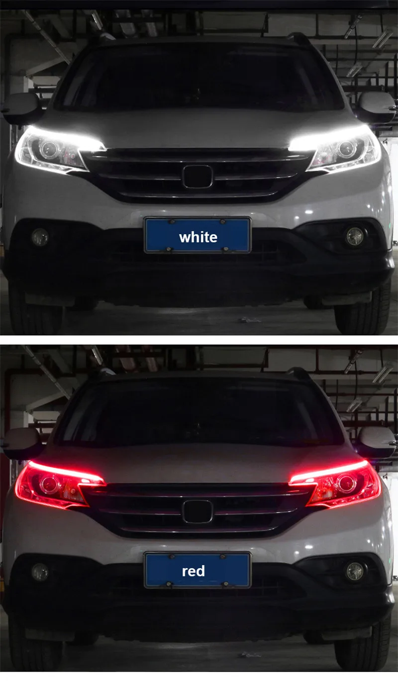 YHKOMS 1 шт. автомобильные лампы для автомобилей DRL светодиодный дневные ходовые огни указатель поворота желтая направляющая полоса для фар в сборе DRL лампа
