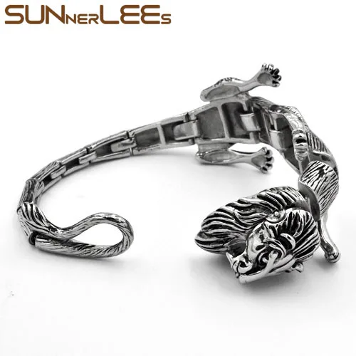 SUNNERLEES модные ювелирные изделия для мужчин и женщин панк лев звеньевая цепь