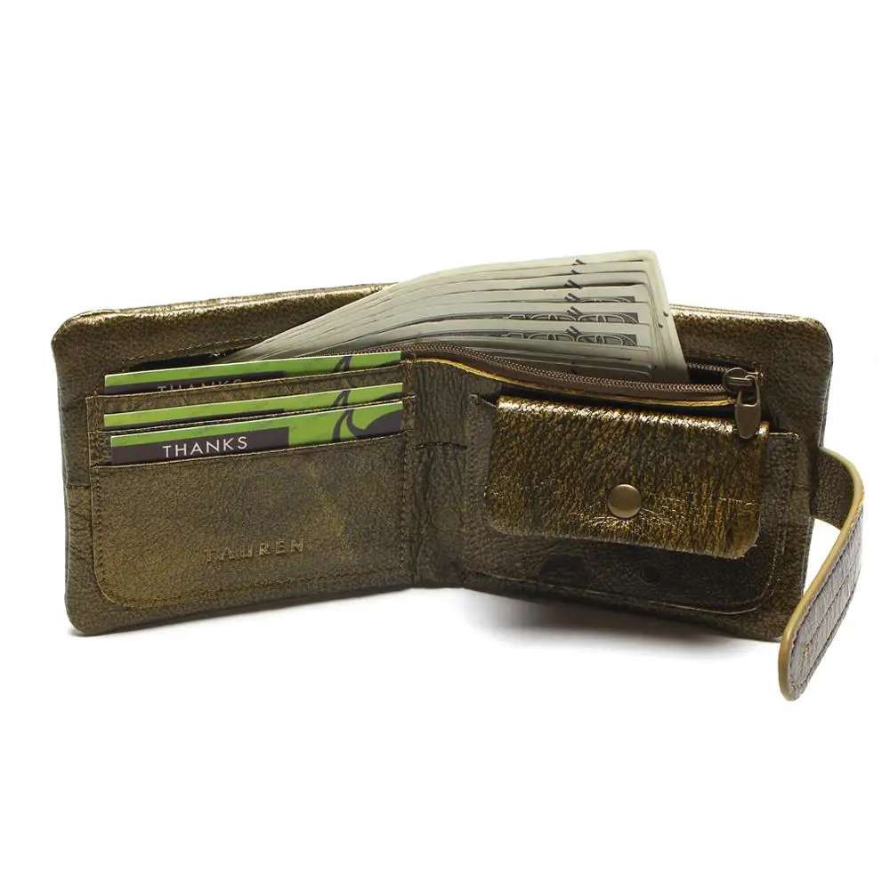 100% Роскошные винтажные повседневные женские кошельки из натуральной воловьей