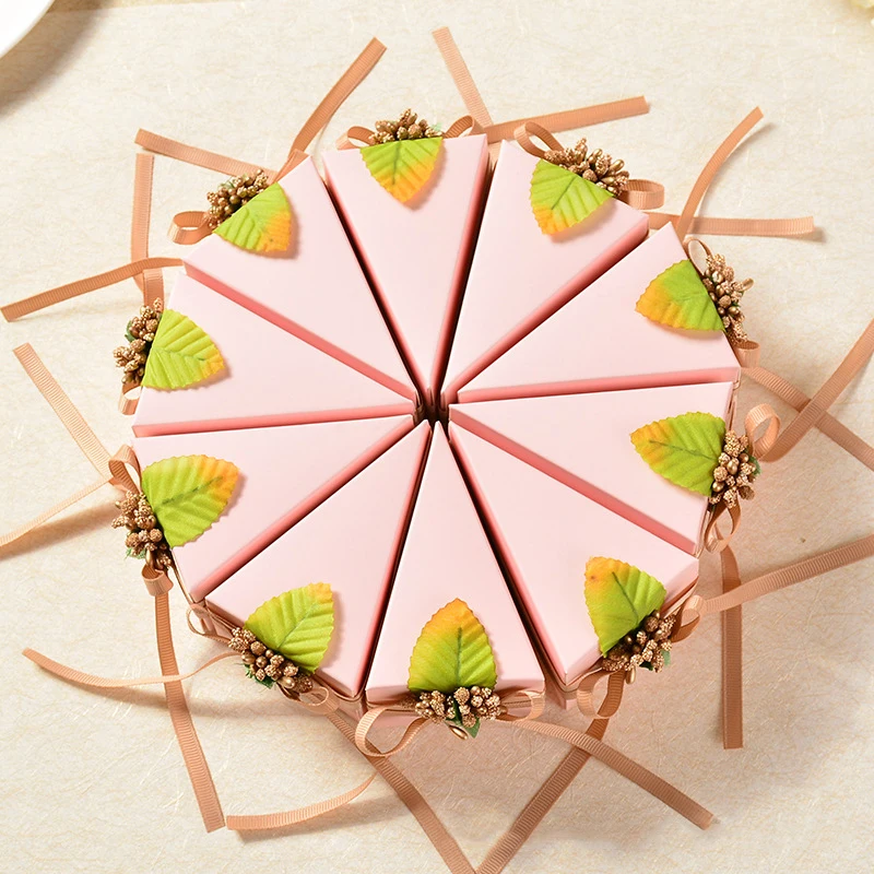 Wedding &amp Engagement Candy box A gift for a party Creative cake style Ten paper boxes can form shape | Дом и сад