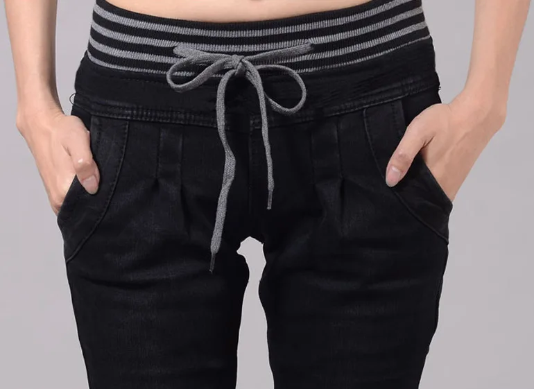 Women's Winter Warm High Elastic Waist Jeans Winter Fashion Velvet Skinny Stretch Denim Pencil Pants Plus Size