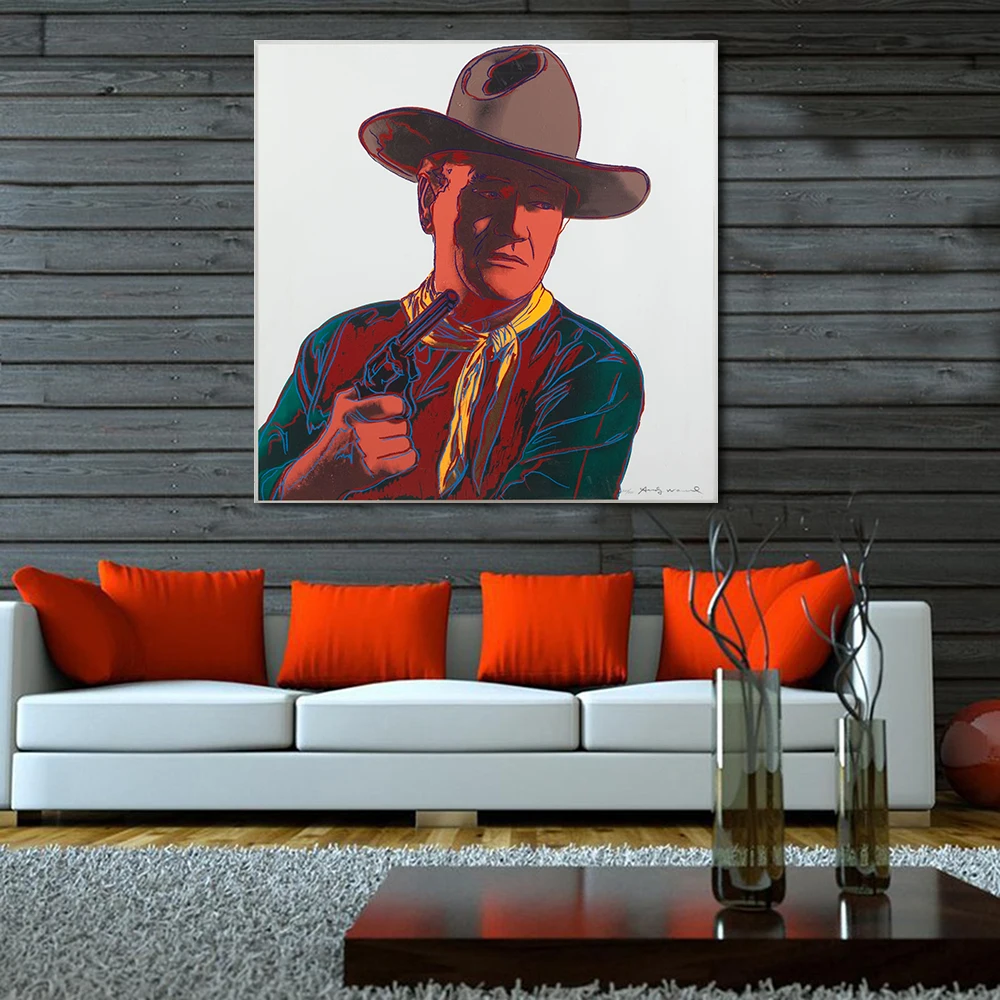 Картина на холсте Джон Уэйн без рамки | Дом и сад