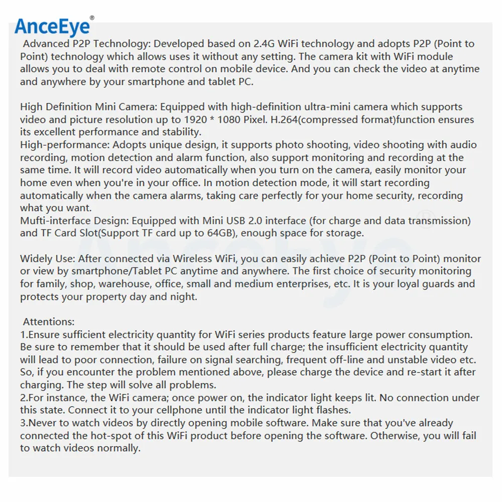 AnceEye 1080P мини-часы с поддержкой wifi и с камерой P2P-няня камера-Обнаружение движения удаленный монитор Беспроводной IP камеры безопасности дома Камера hdminicam AP