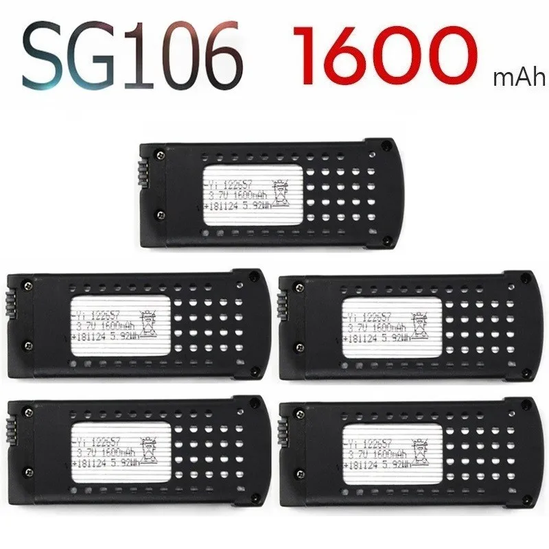 

3.7V 1600mAh Lipo Battery For SG106 RC Helicopter Drone Quadcopter Spare Parts 3.7v Rechargeable Battery SG-106 5pcs