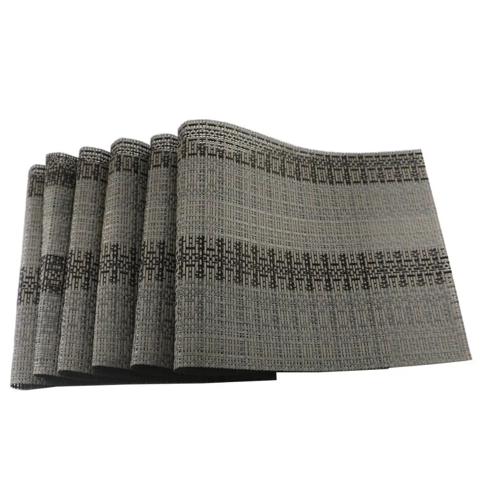 4 шт./компл. черные бамбуковые столовые приборы для кухни столов коврики подушек