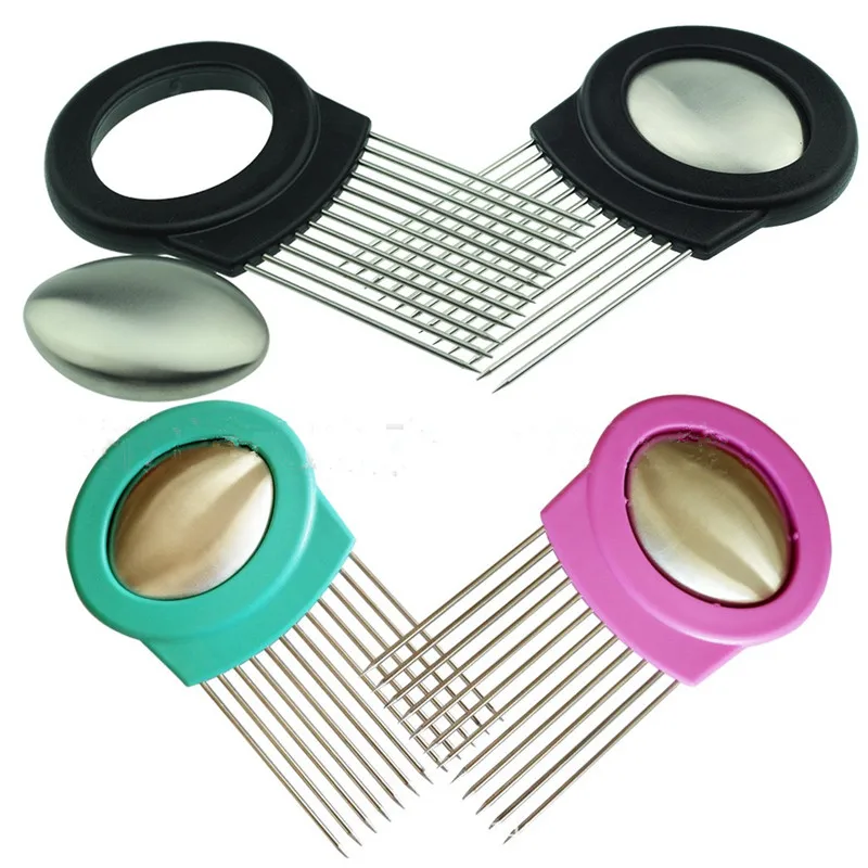 Goldbaking для лука из нержавеющей стали держатель нож овощерезки гаджет нарезки