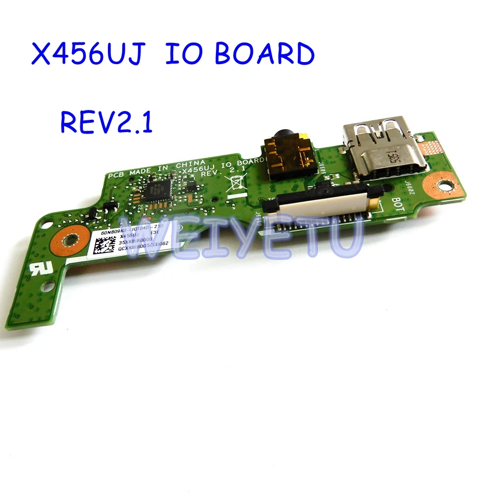 

X456UJ IO Board For Asus X456U X456UJ K456U A456U F456U R456U USB AUDIO BOARD IO board Test well