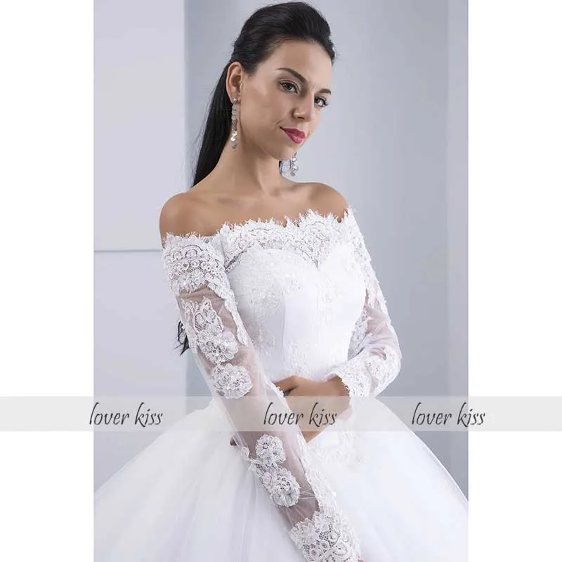 Любовник Поцелуй Vestidos de Noiva кружевное бальное платье свадебное 2021 с длинными