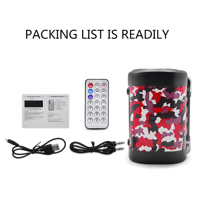 Портативный сабвуфер беспроводной пульт дистанционного управления динамик с 3D