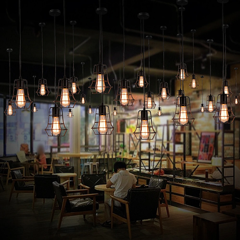 Винтажный железный подвесной светильник Промышленный Лофт ретро Бар Кафе