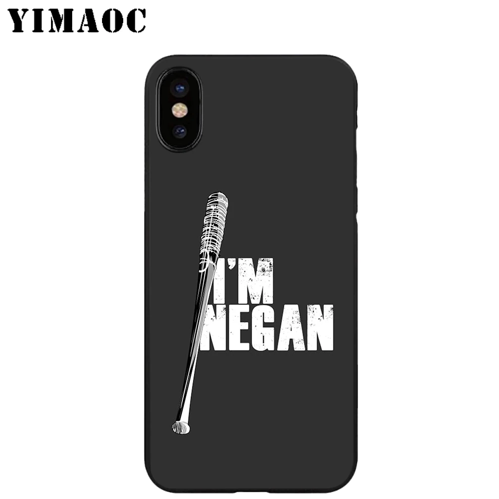 YIMAOC Negan My Dirty Girl Soft TPU Black Silicone Case for iPhone X or 10 8 7 6 6S Plus 5 5S SE Xr Xs Max |
