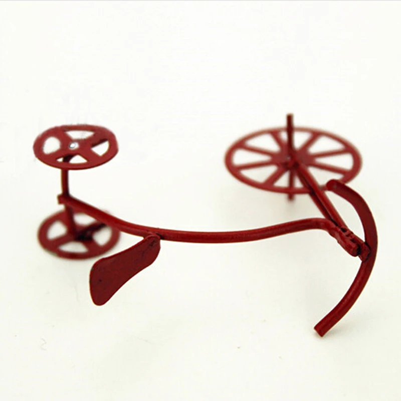 1:12 Кукольный домик миниатюрная кукла аксессуары Красный велосипед детский