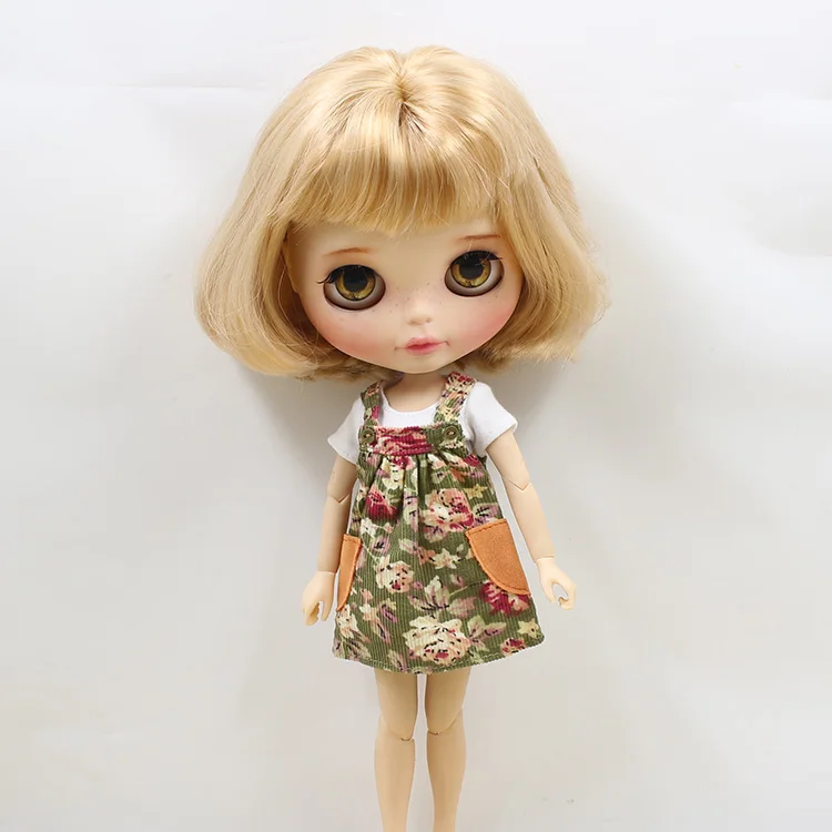 Дни Фортуны одежда для Blyth кукла с гибкими суставами 1/6 Печать юбка на подтяжках белая рубашка дни Фортуны