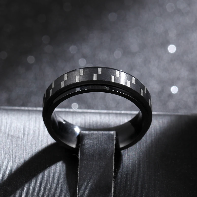 MANGOSKY 6mm Rotated Ring Vintage Light Polish Rings For Men Women 316L Stainless Steel Charms | Украшения и аксессуары