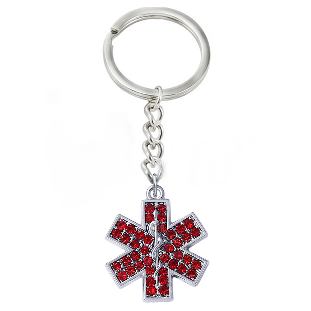 Стразы для пациентов с диабетом металлический брелок ключей медсестры