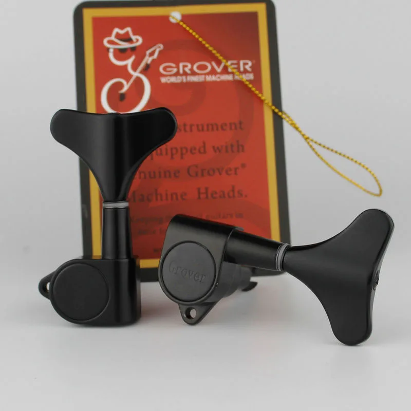 Колки Grover Black 2R2L герметичные для бас гитары машинные головки сделано в