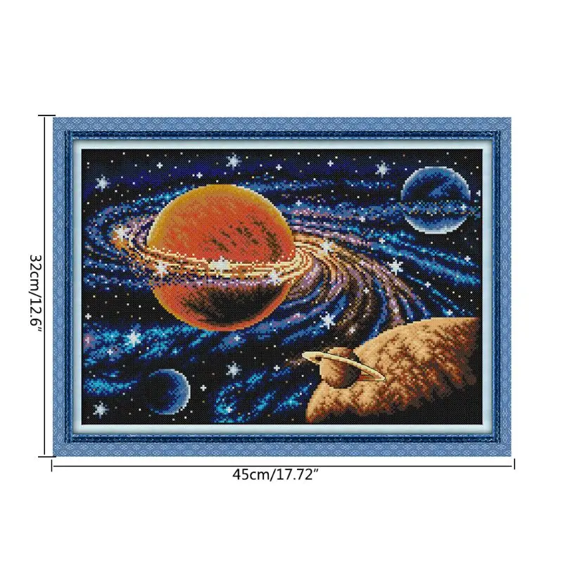 

Galaxy DIY Handmade Needlework Counted 14CT Printed Cross Stitch Embroidery Kit Set Home Decoration