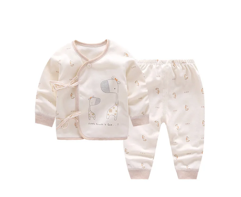 Baby gowns Newborn Belt O-neck Unisex Clothing set Cotton Full Sleeve Summer Infant Clothes Premature Girls Boys Sleeper |