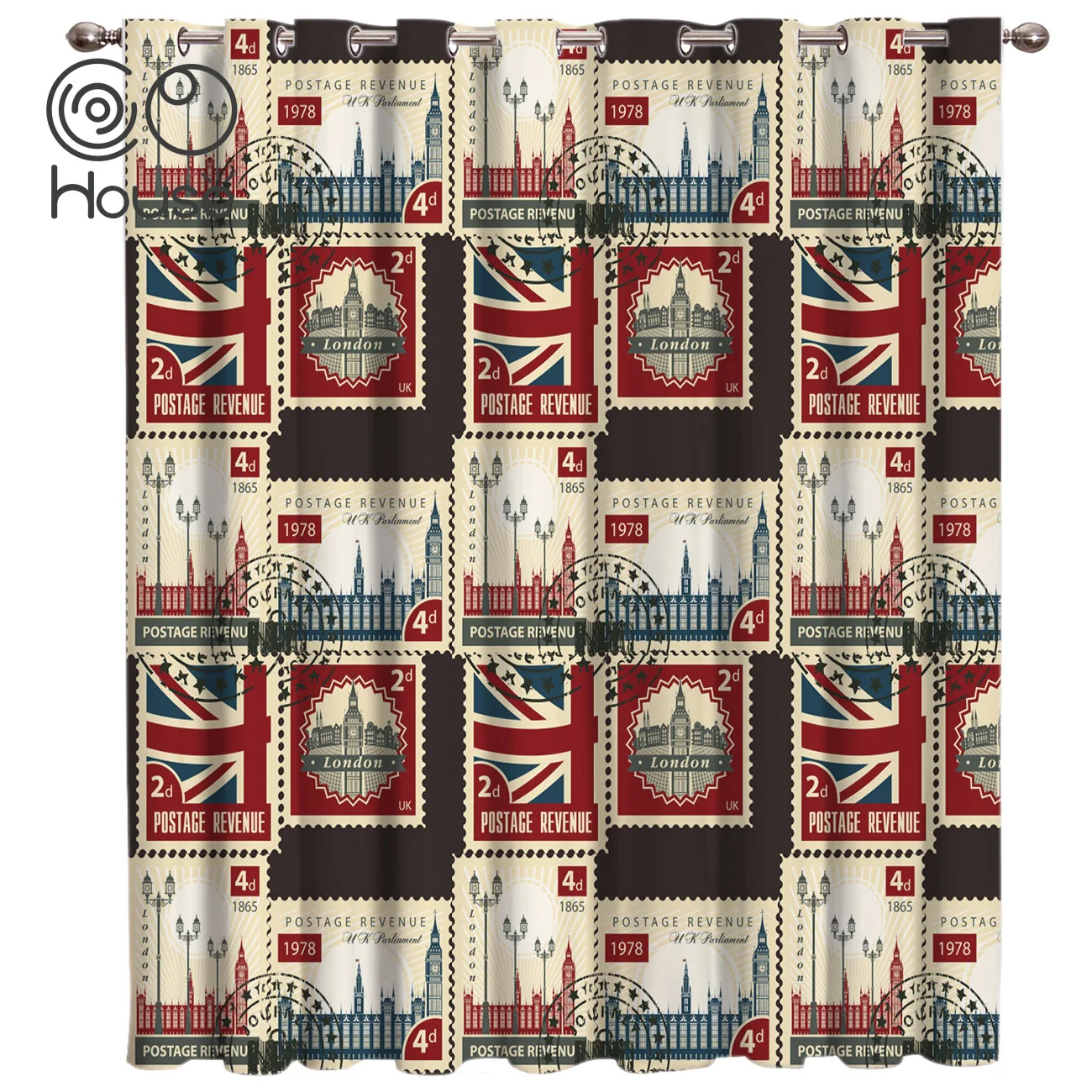 Винтажная лондонская Штора для окна с темными занавесками занавески гостиной