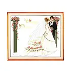 Наборы для вышивки крестом, современные романтические свадебные фотографии жениха и невесты, китайская живопись ручной работы