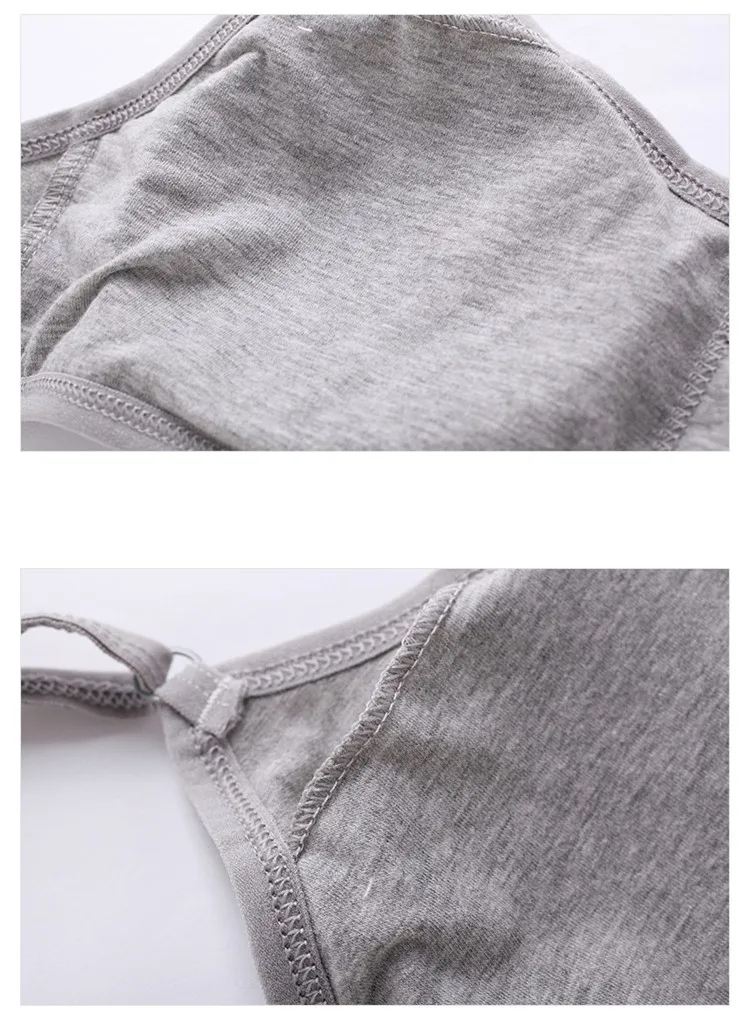 

Hot Selling Fashion Young Developmental Girls Cotton Training Bra High Quality Wire Free Padded Children Summer Soprts Bra