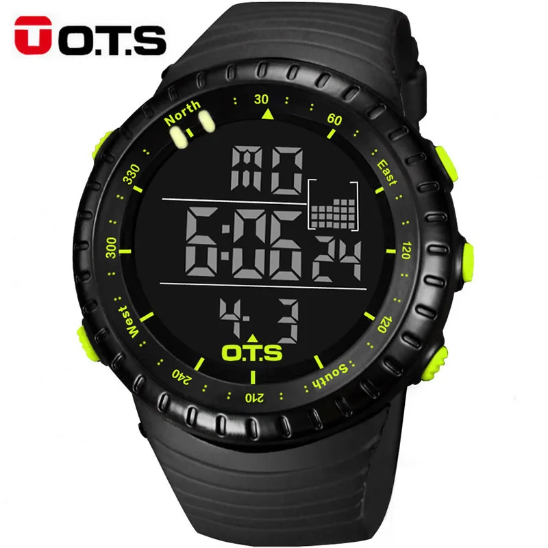 ОТС цифровые часы Для мужчин Спортивные 50 м Водонепроницаемый Одежда заплыва
